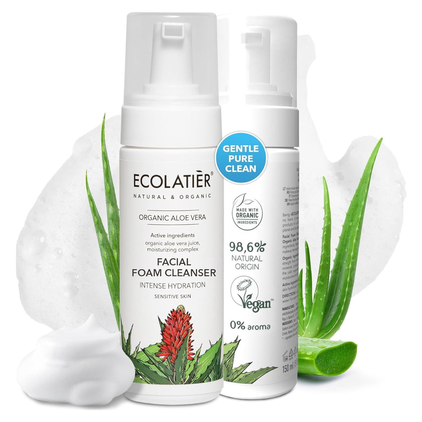 Limpiador Facial Espumoso Ecolatier Aloe Vera 150 ml Vegano