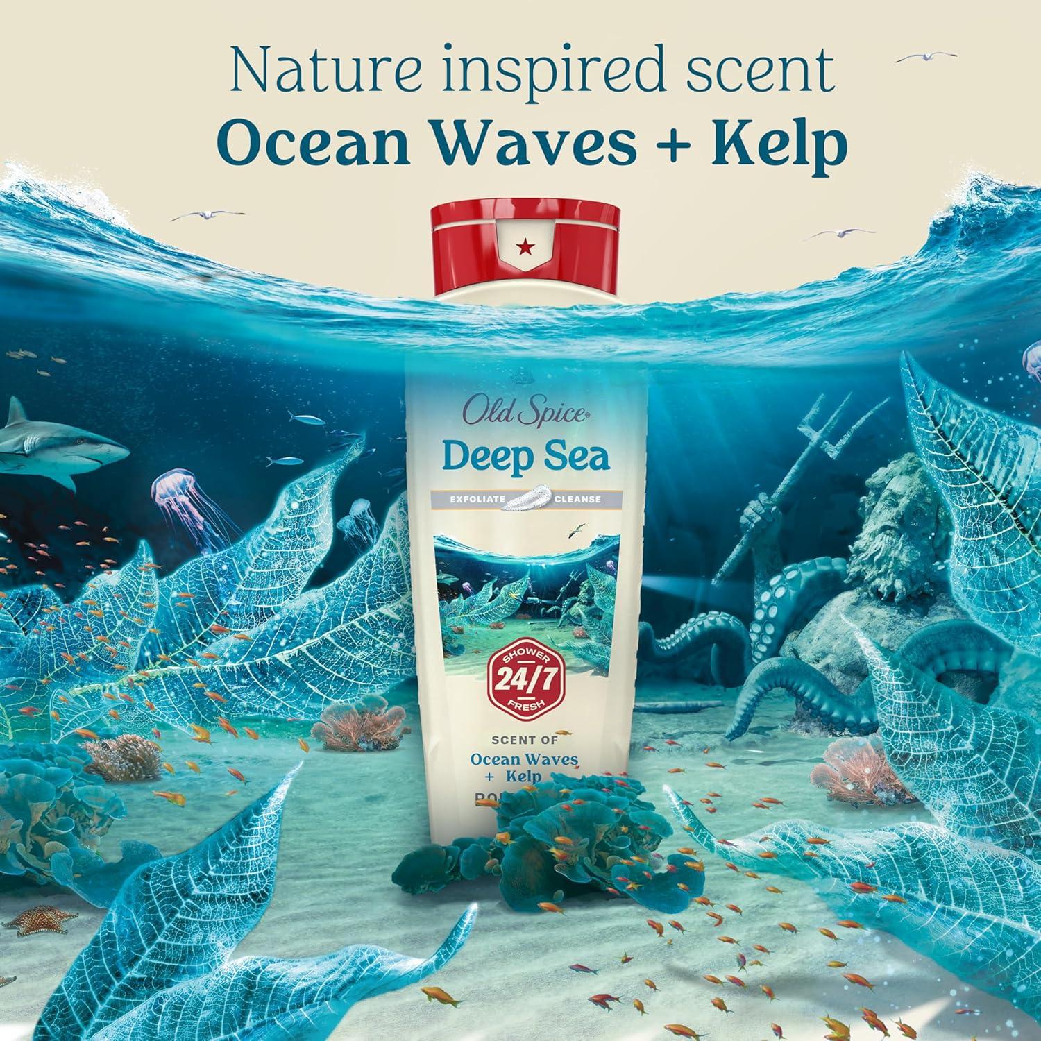 Gel de Ducha Old Spice 532 ml x 4, Aroma Minerales del Mar