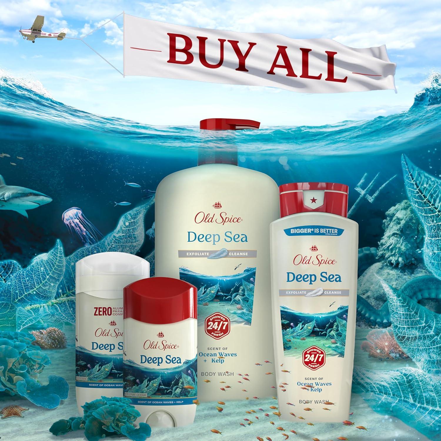 Gel de Ducha Old Spice 532 ml x 4, Aroma Minerales del Mar