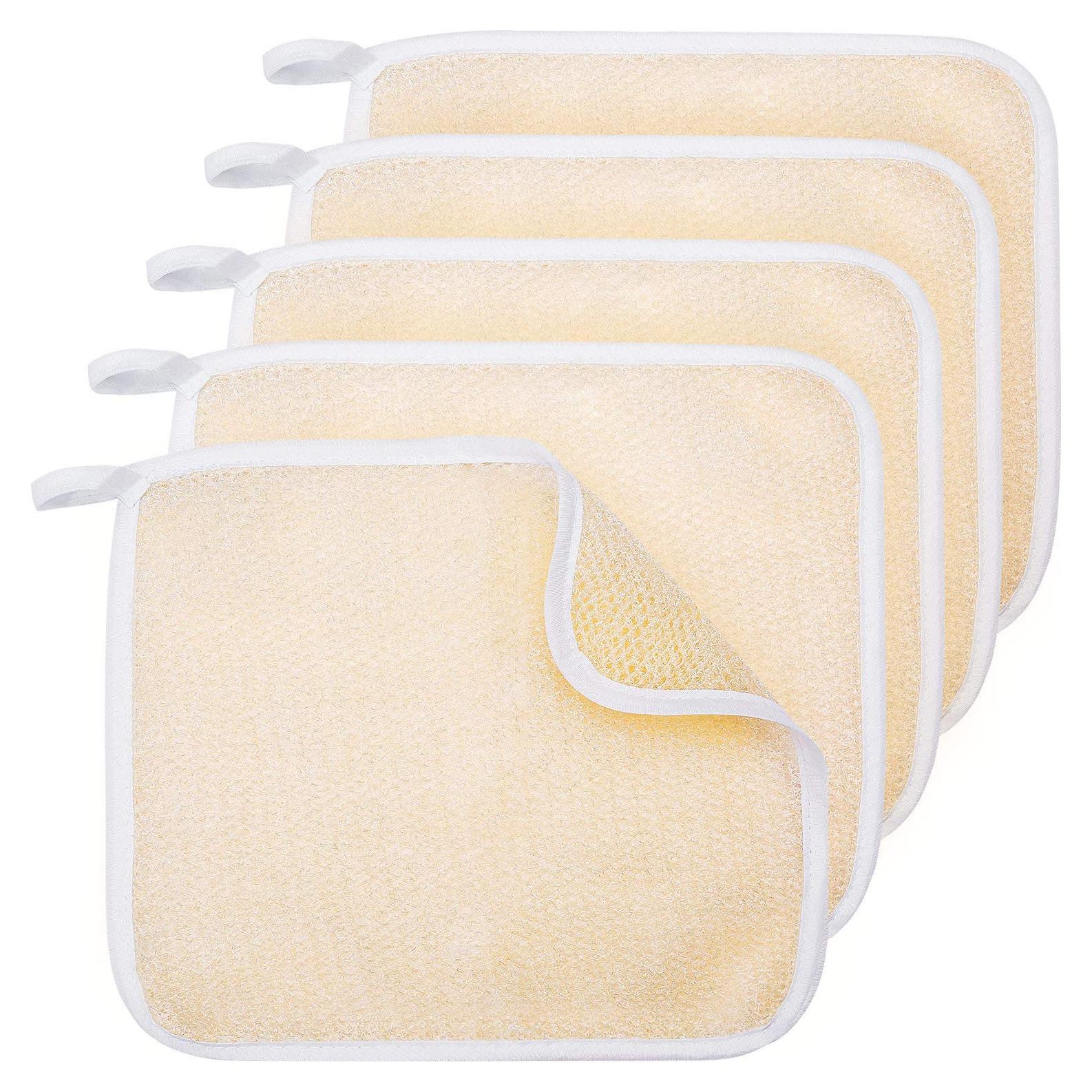 Paños Exfoliantes Tatuo 5 Pcs para Cara y Cuerpo 27x23cm Beige
