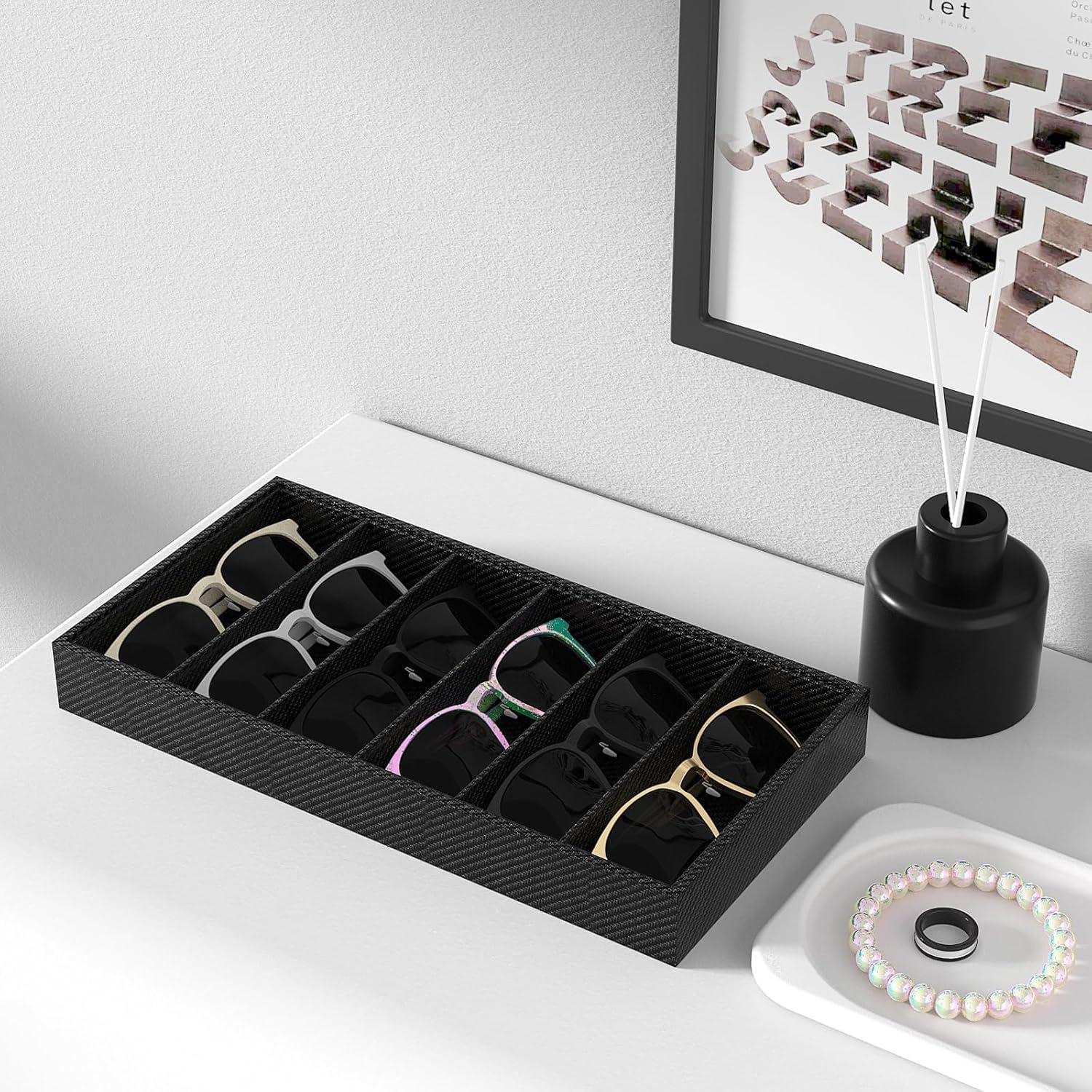Bandeja Organizador de Gafas Julysky Fibra de Carbono 6 Gafas