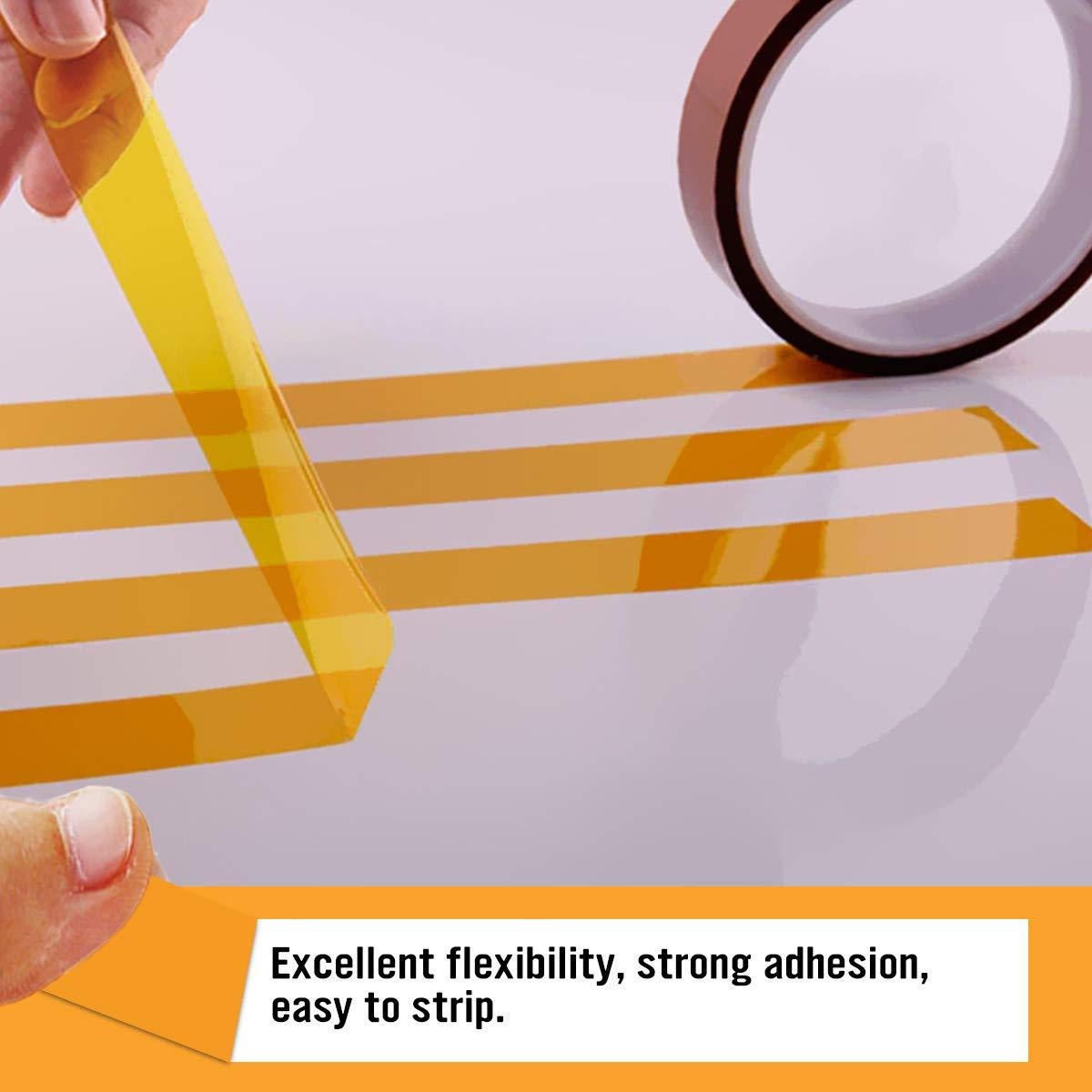 Cinta Kapton Resistente al Calor Hxtape 6mm 12mm 19mm 25mm