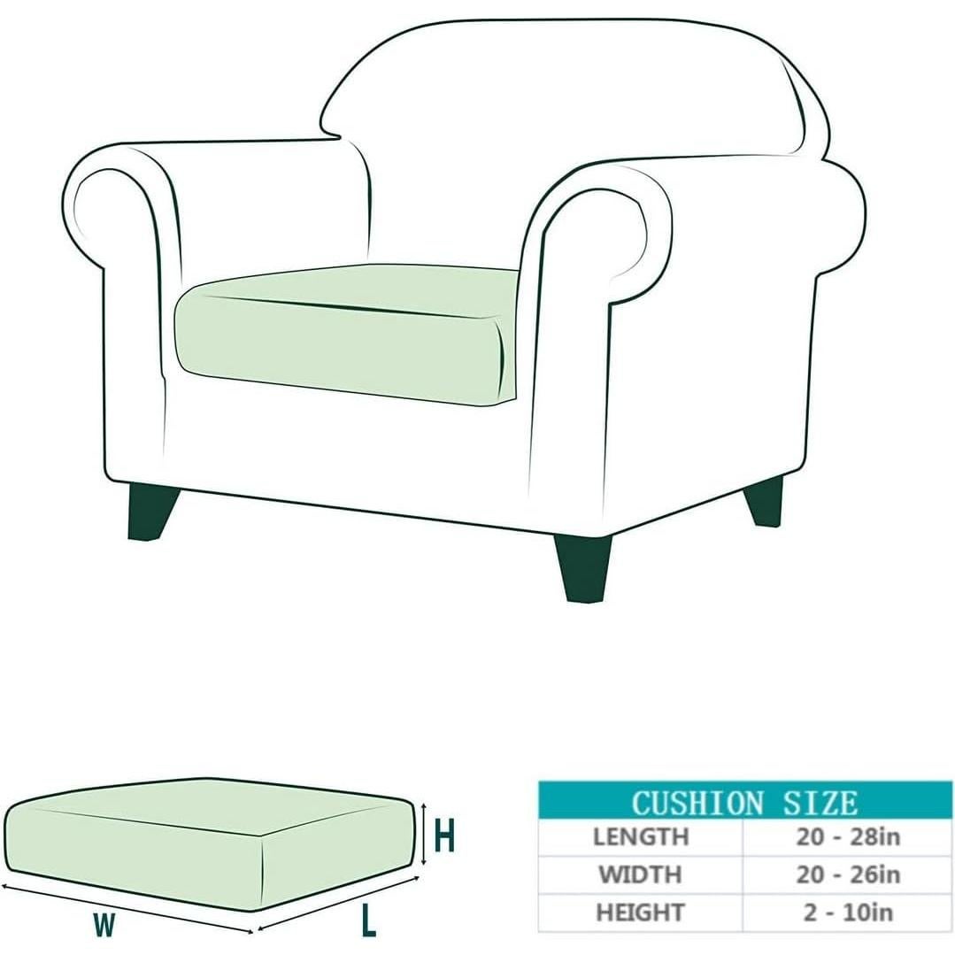 Funda de Cojín de Sofá Elástica MIDODO Beige Impermeable