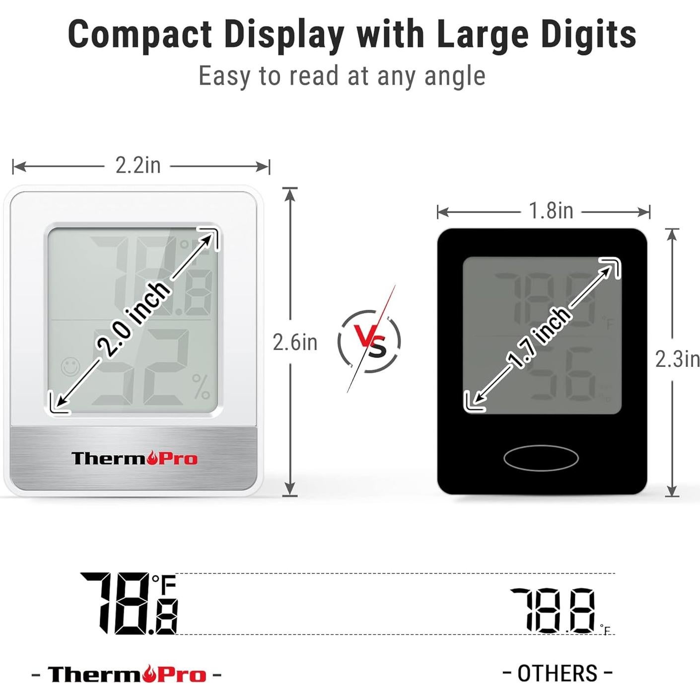 Termómetro Digital ThermoPro TP49 con Hygrómetro Interior