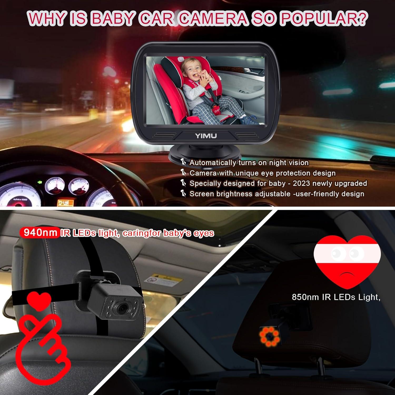 Cámara para Bebé YIMU KB41 4.3" HD con Visión Nocturna