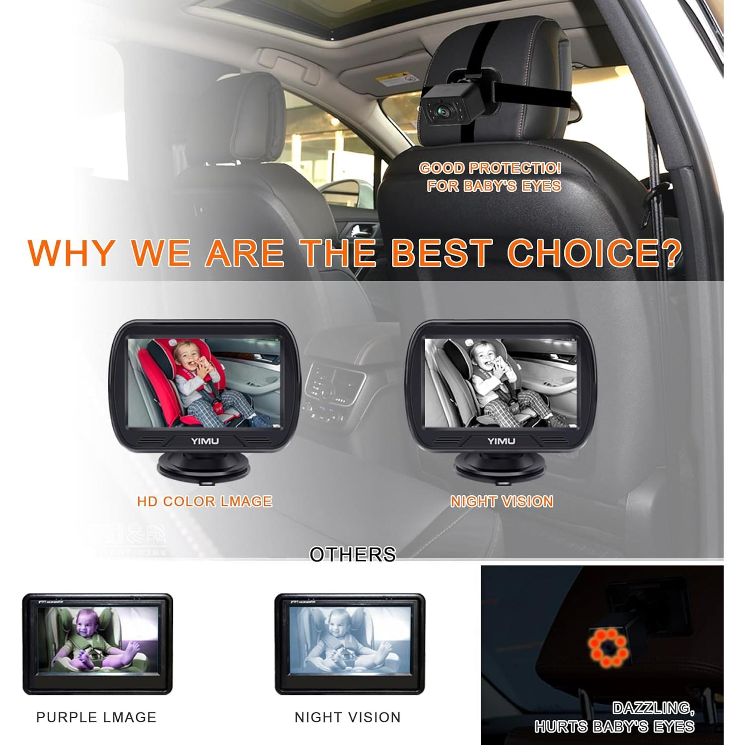 Cámara para Bebé YIMU KB41 4.3" HD con Visión Nocturna