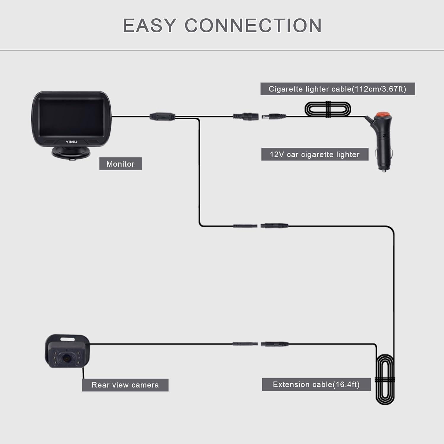 Cámara para Bebé YIMU KB41 4.3" HD con Visión Nocturna