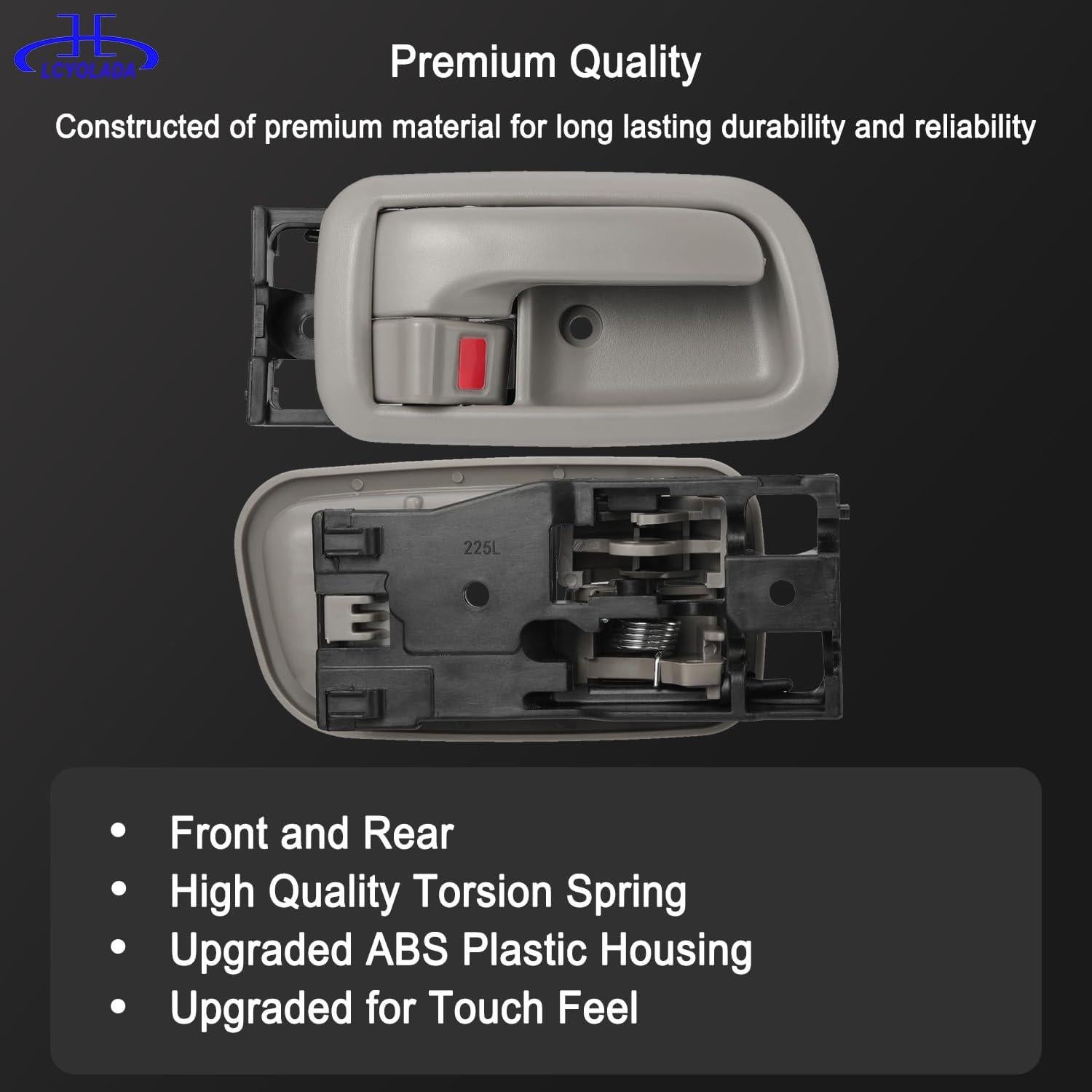 Juego de 4 Manijas de Puerta Interior Lcyolada para Toyota Tundra 2000-2006