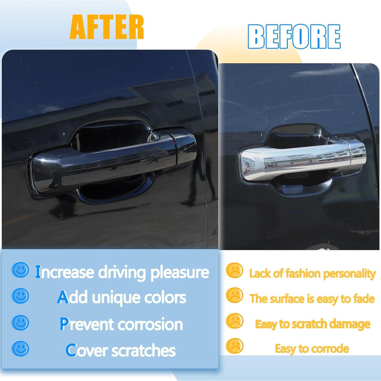 Cubierta de Manija de Puerta Exterior LLKUANG para Toyota Tundra/Sequoia