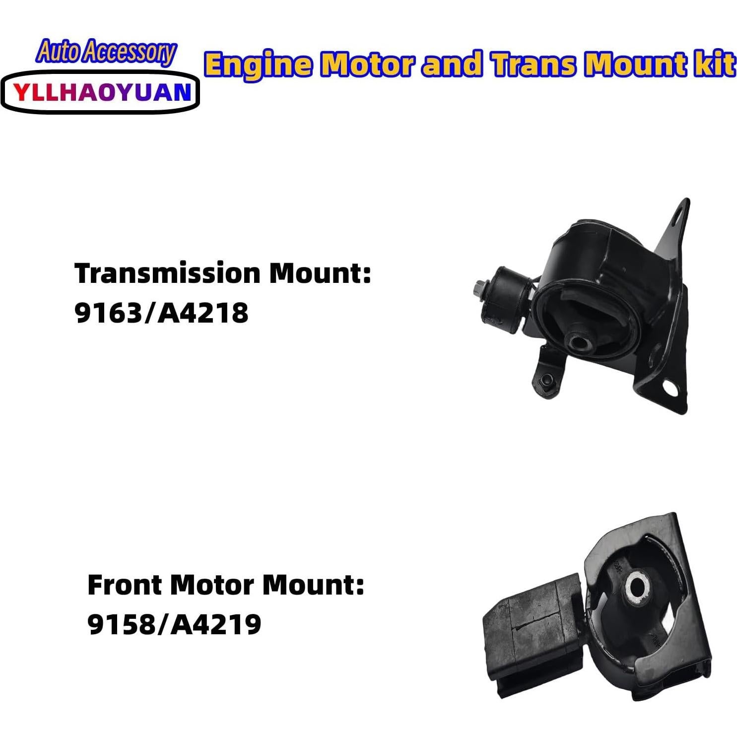 Engine Motor Mount Set 4Pcs Fits for 2003 2004 2005 2006 2007 2008 Corolla 1.8L Matrix Base/ XR 1.8L 2WD Pontial Vibe 1.8L A4220 A4219 A4218 A4221