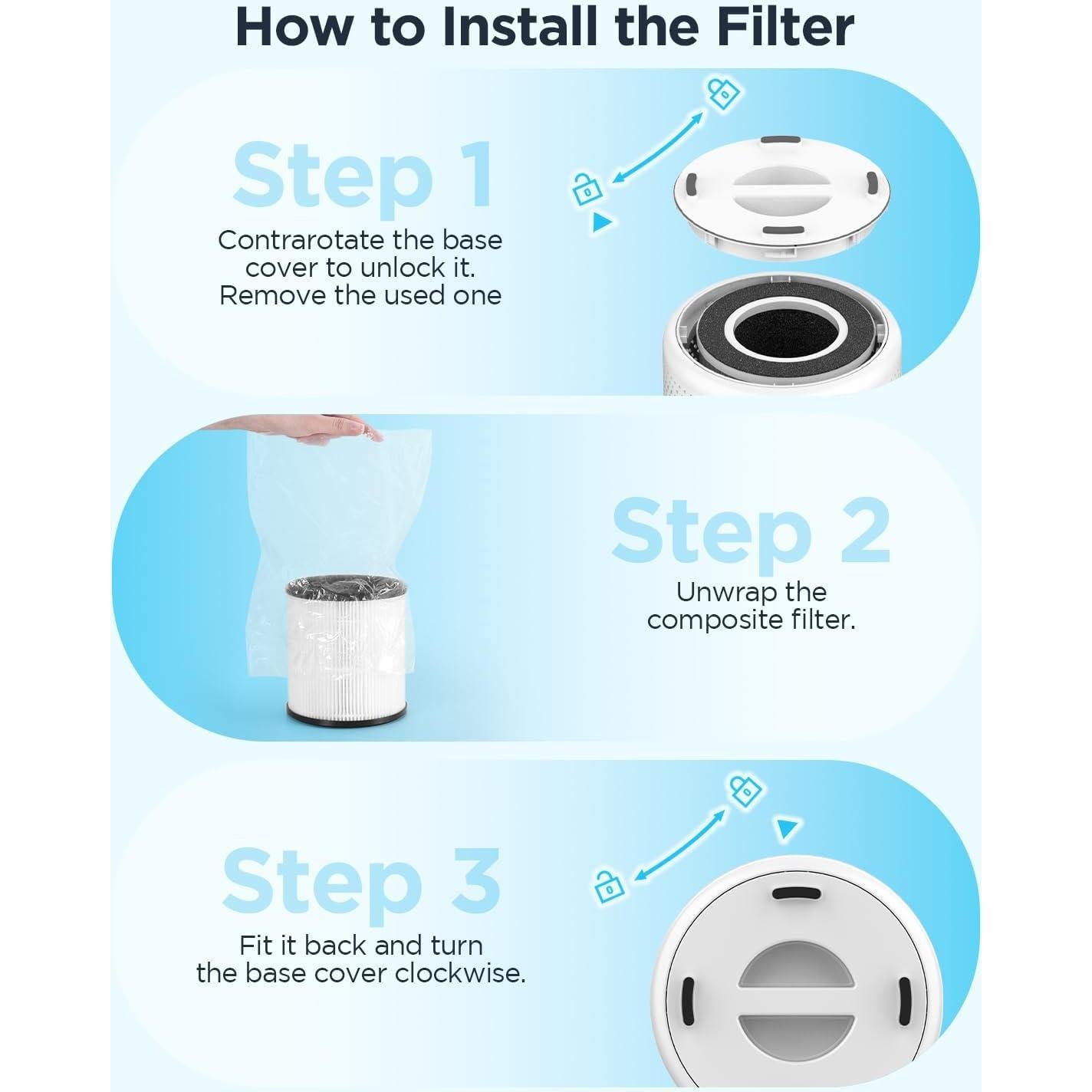 Purificador de Aire MOOKA B-D02L HEPA H13 para 99,83 m²