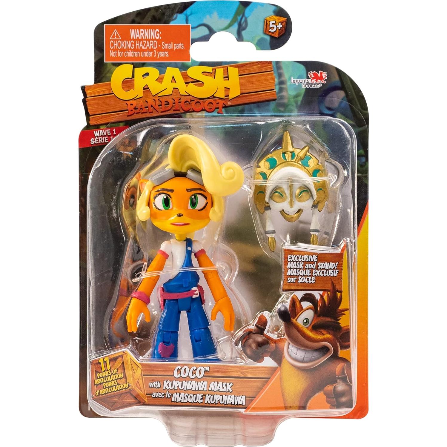 Figuras de Acción BANDAI Coco Bandicoot 11cm con Máscara