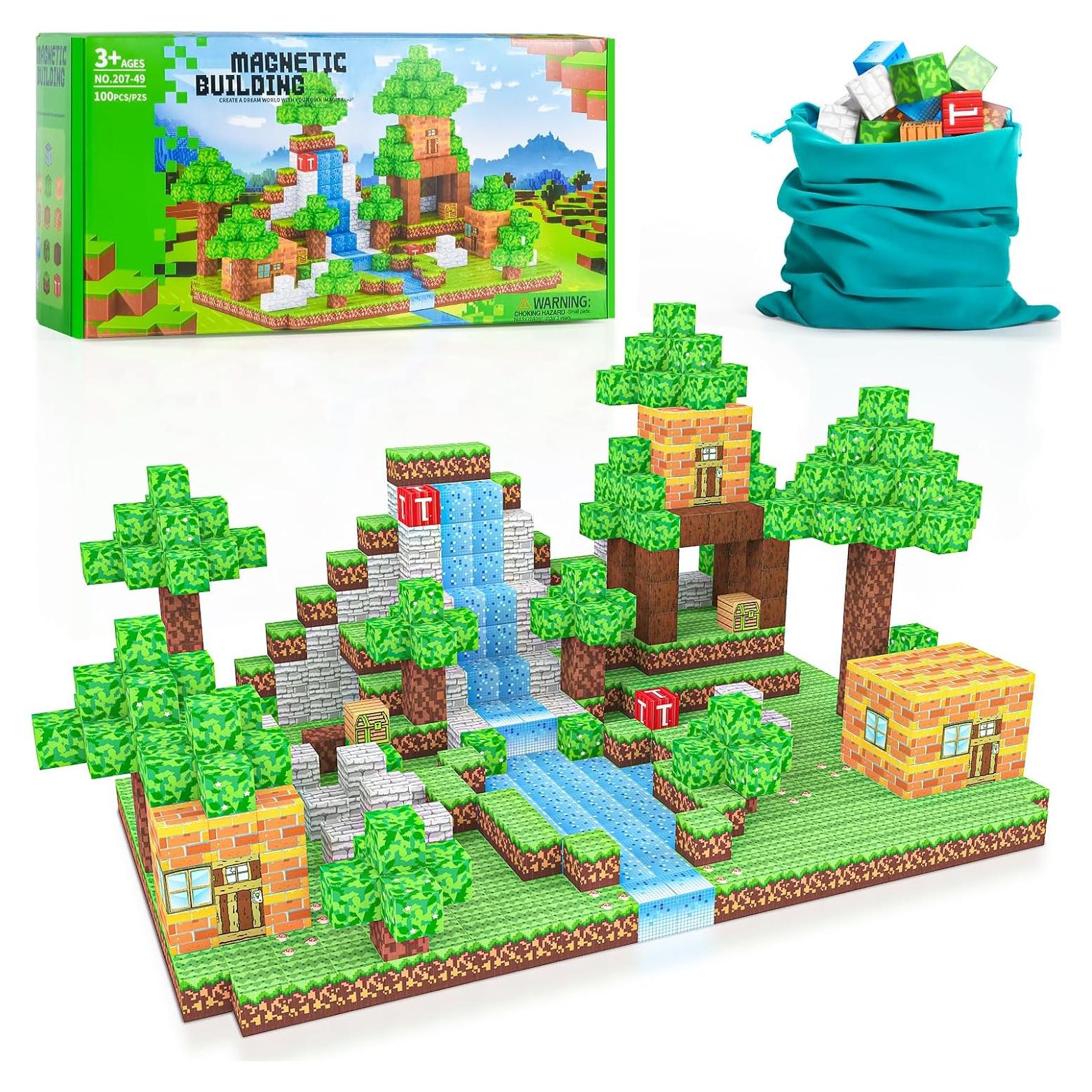 100 Bloques Magnéticos YZ - Juguete de Construcción STEM 3+