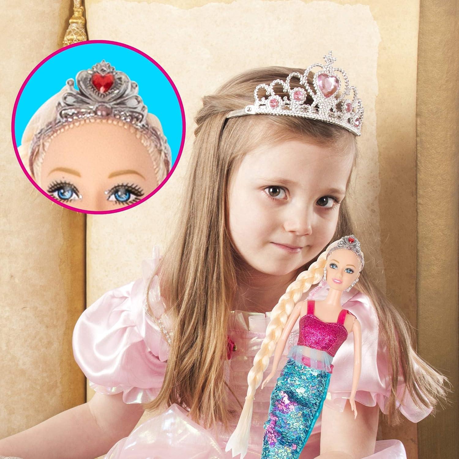 Conjunto de Muñeca Princesa Sirena Río Amarillo 30 cm