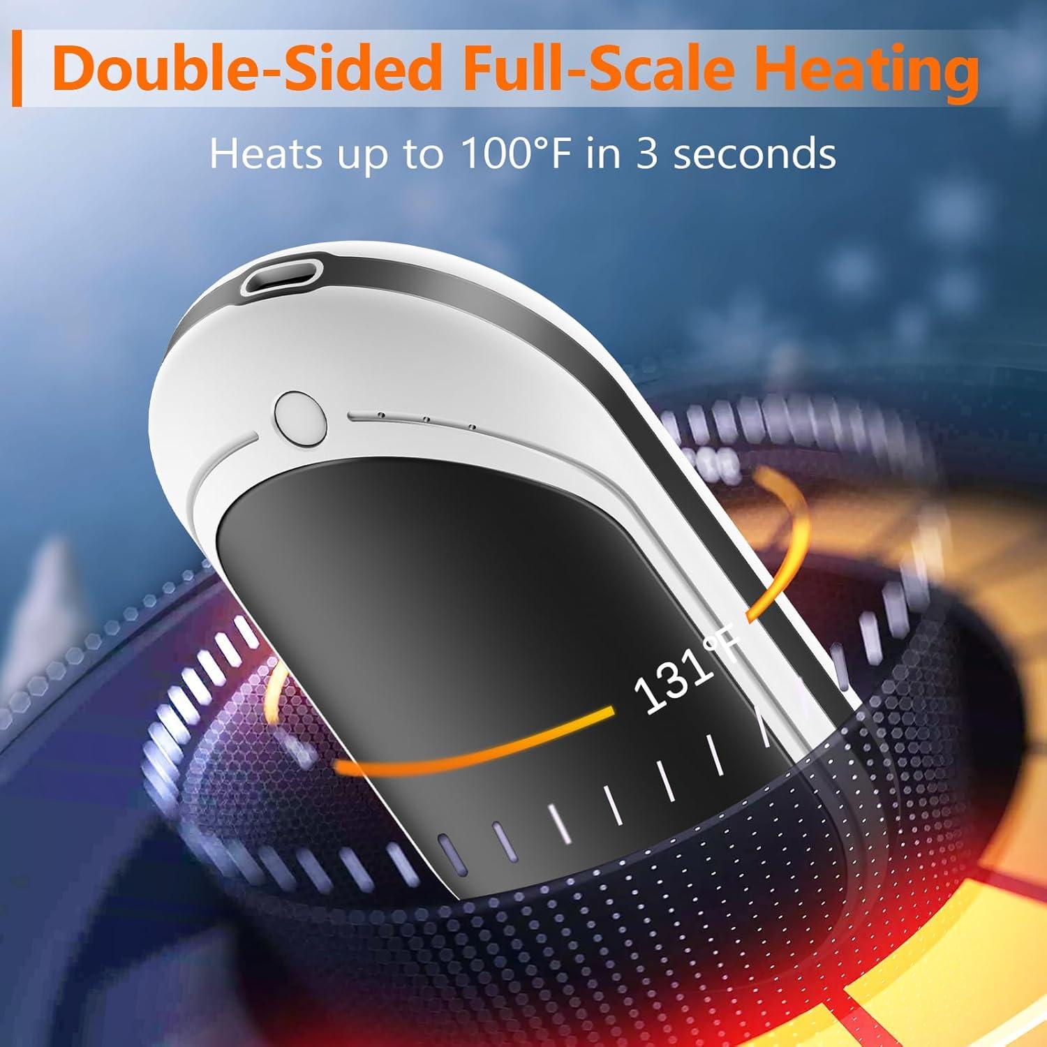 Calentador de Manos Recargable BESKAR 5200mAh Doble Cara