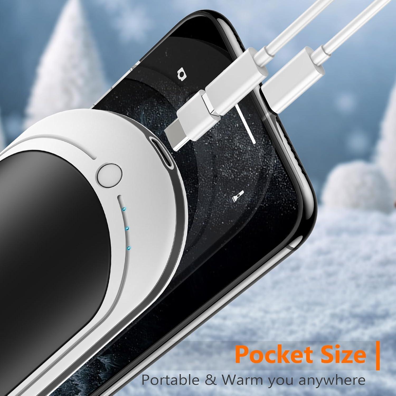 Calentador de Manos Recargable BESKAR 5200mAh Doble Cara