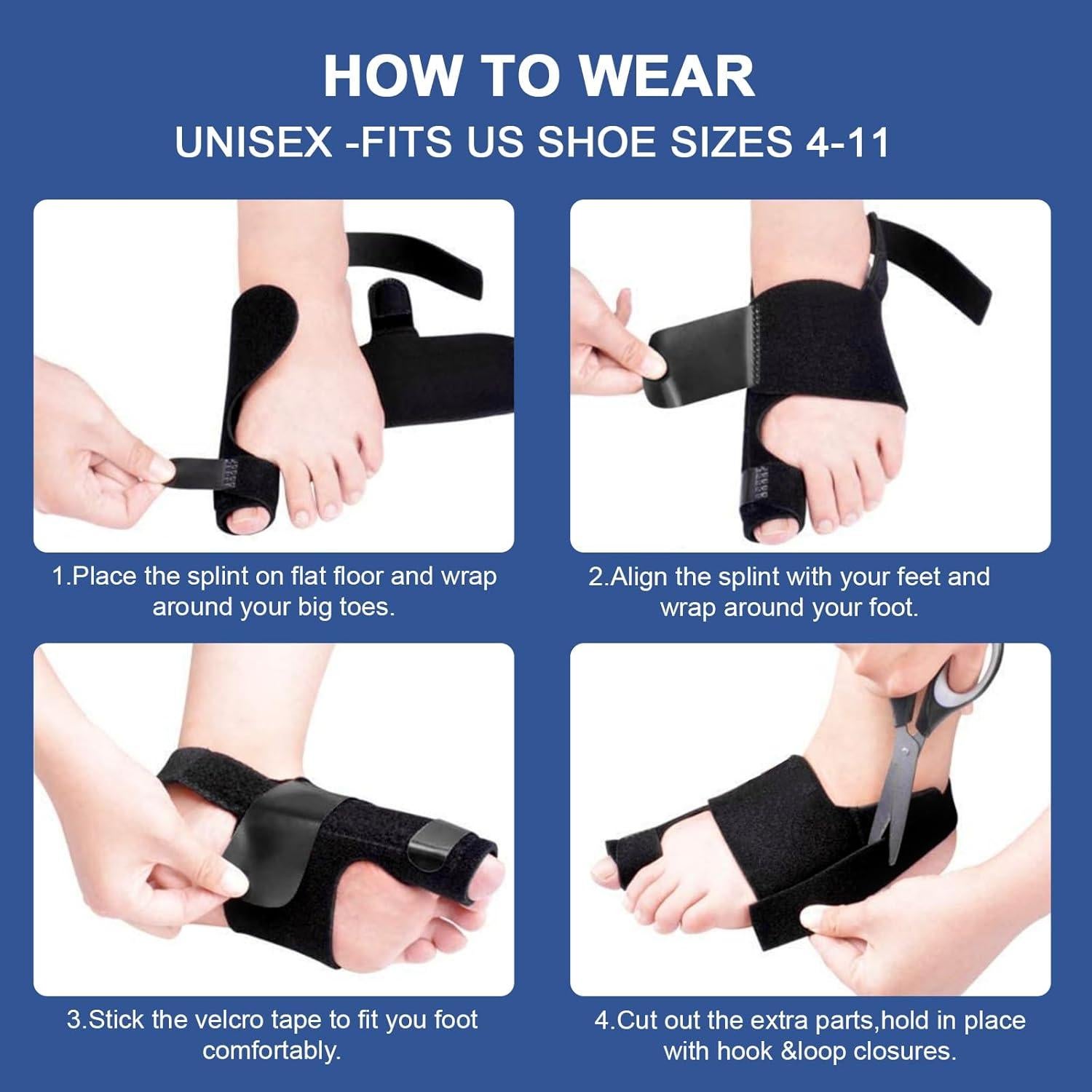 Corrector de Juanetes Pomreck con Almohadilla de Gel - 2 Piezas