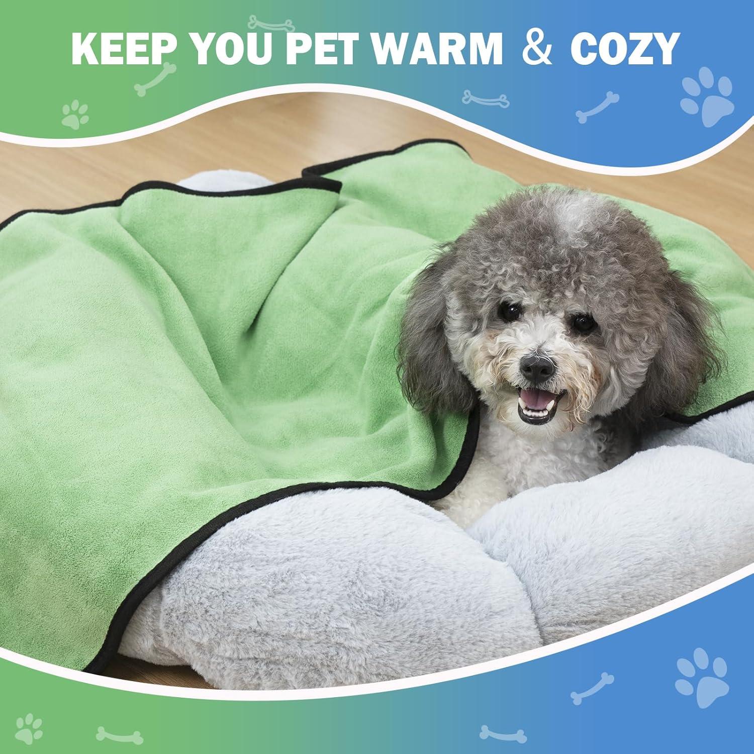 Toallas para Perros MICOOYO 3PCS Microfibra Absorbente S