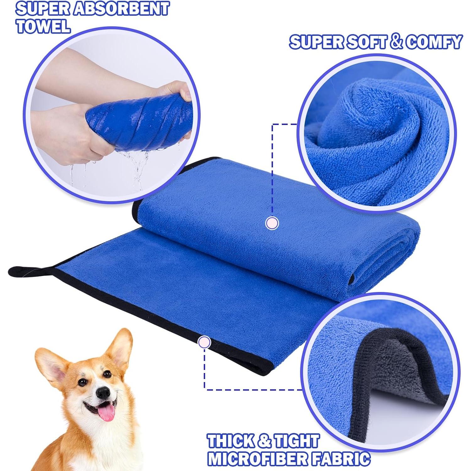 Toallas para Perros MICOOYO 3PCS Microfibra Absorbente S