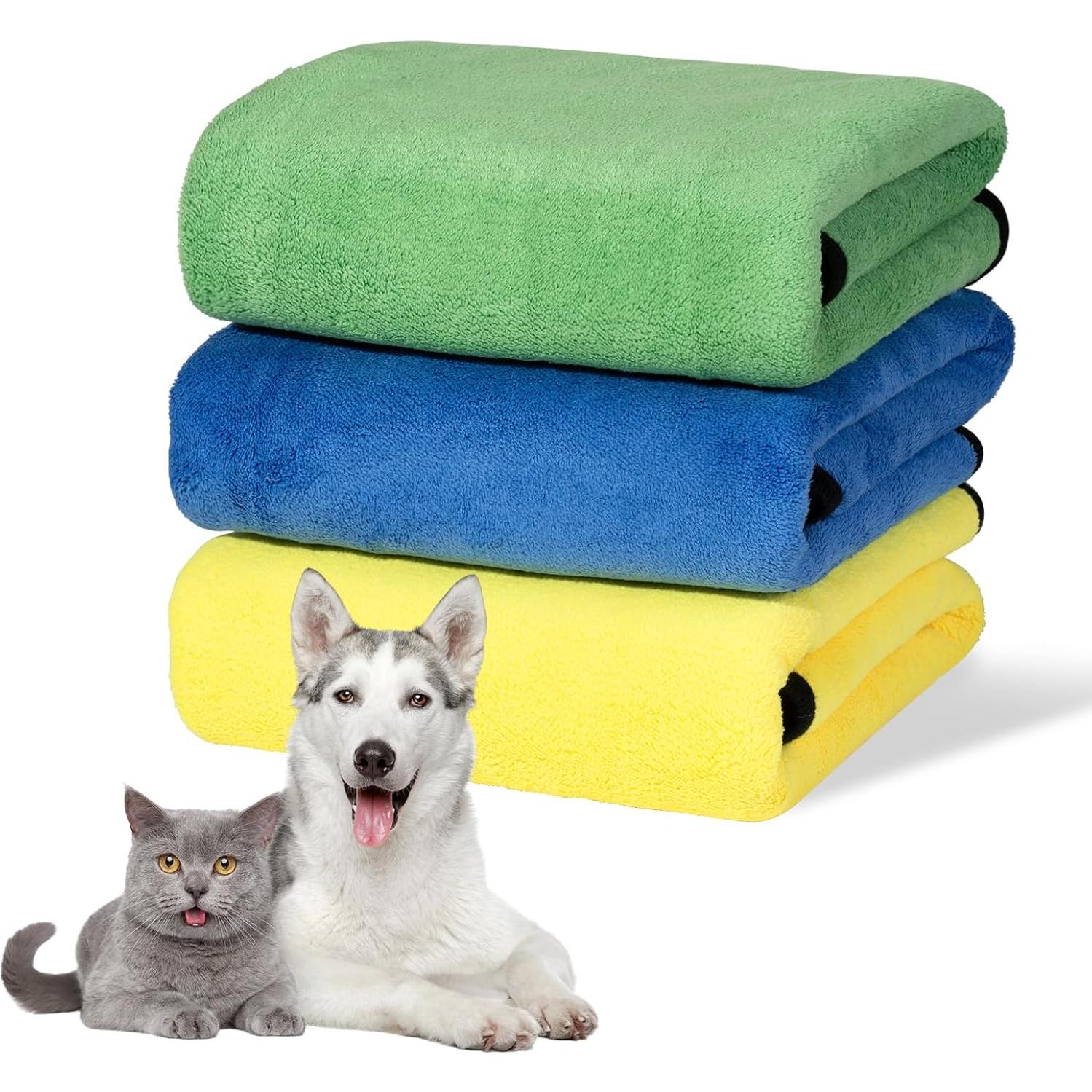 Toallas para Perros MICOOYO 3PCS Microfibra Absorbente S