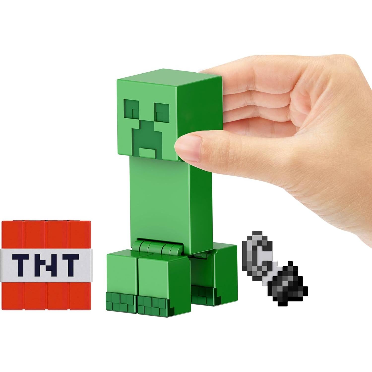 Figura de acción Mattel Minecraft Creeper + TNT 8,26 cm