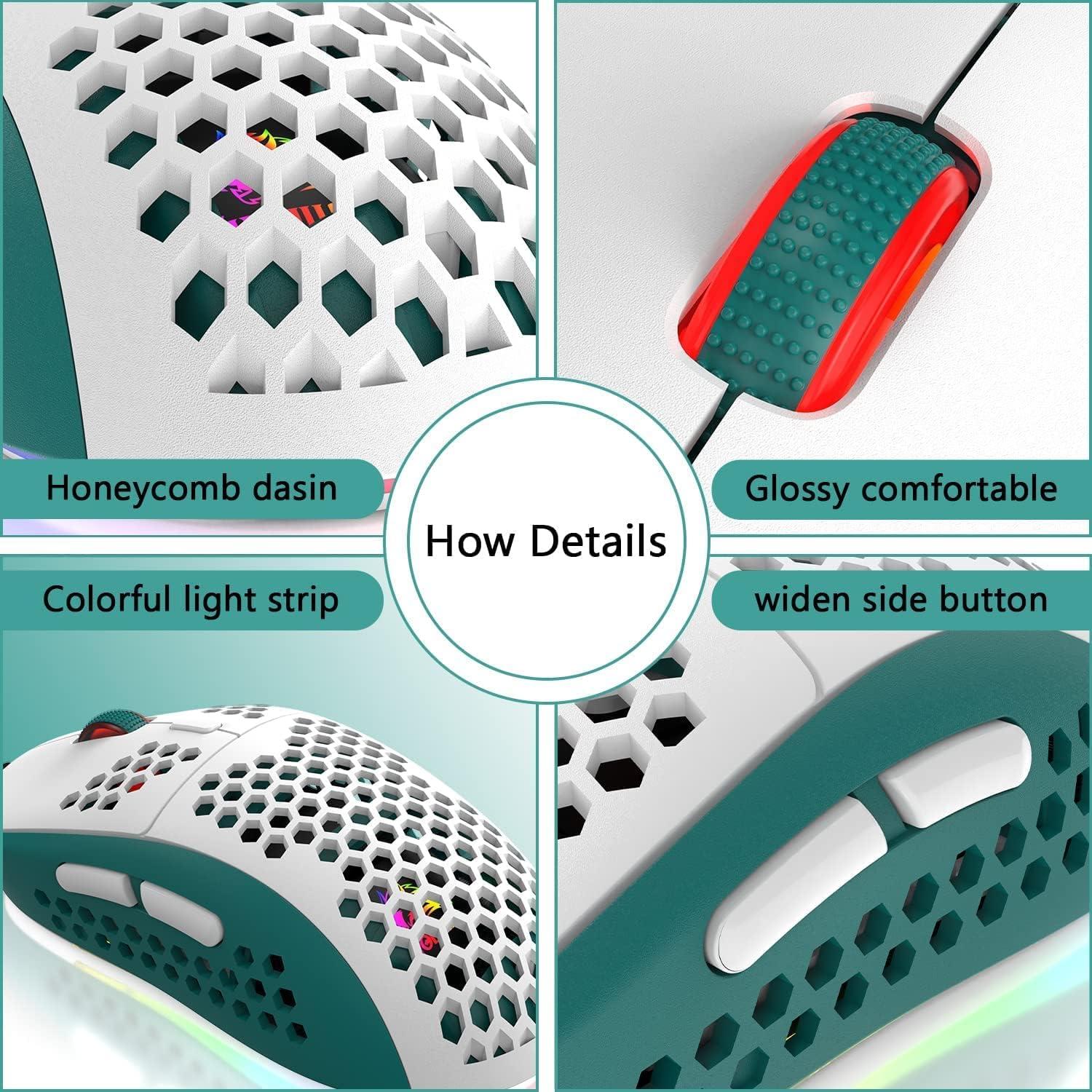 Ratón Gaming ZIYOU LANG RGB con Cable 6400 DPI Ultraligero