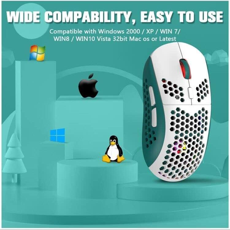 Ratón Gaming ZIYOU LANG RGB con Cable 6400 DPI Ultraligero