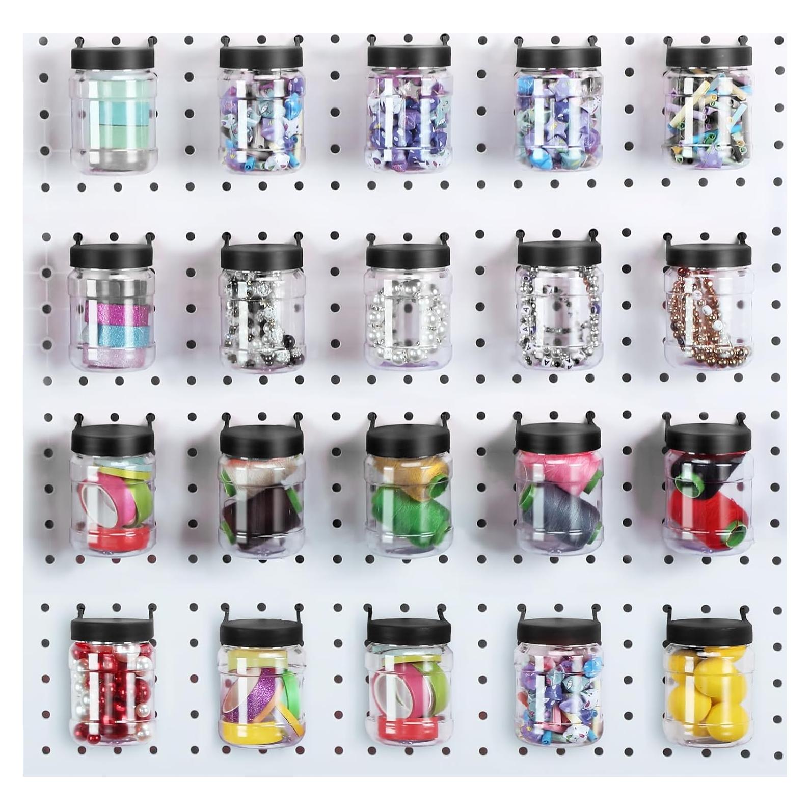 Conjunto de 20 Tarros Organizadores de Tablero de Clavijas Unittype