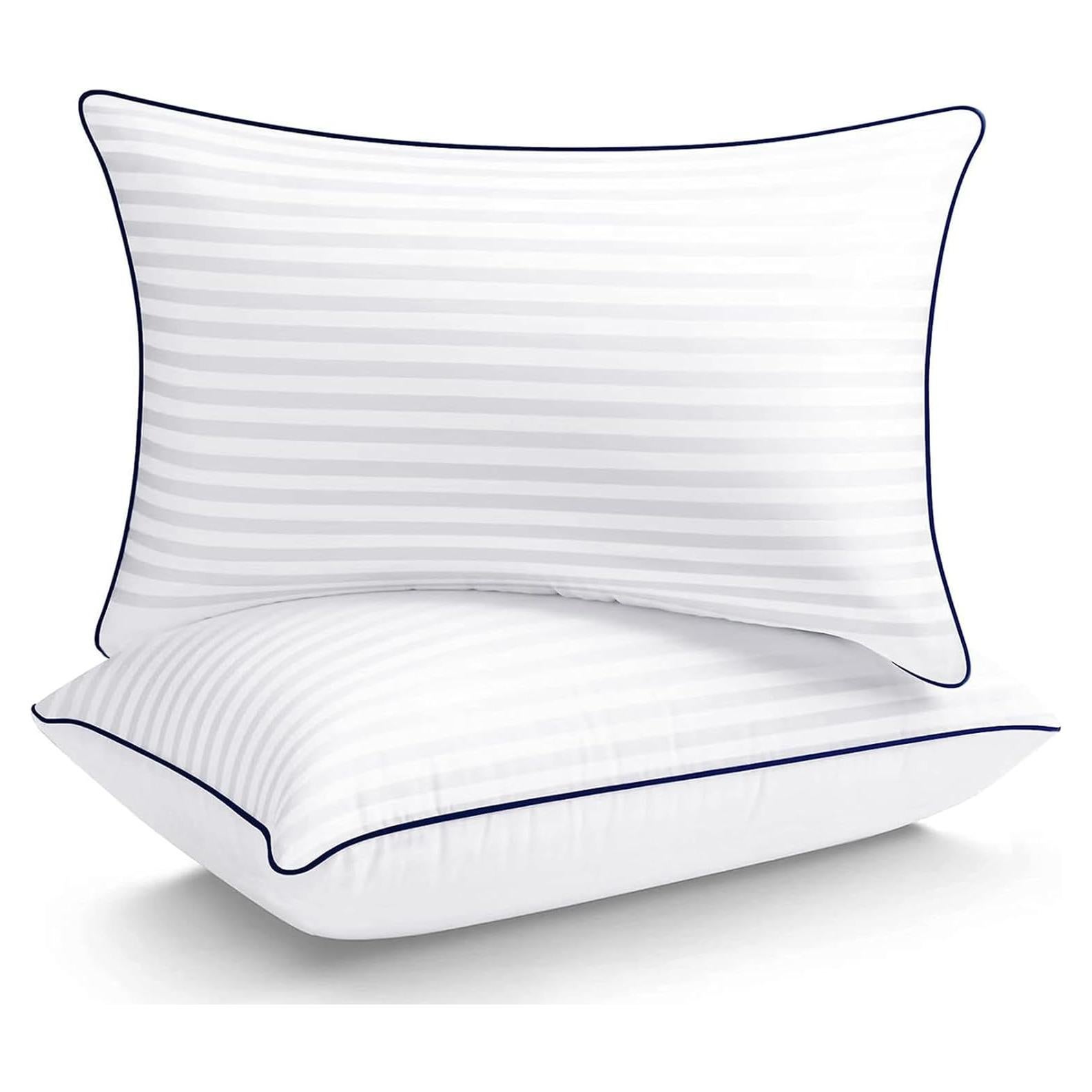 Cojines de cama SEMZSOM, paquete de 2, alternativa de plumas