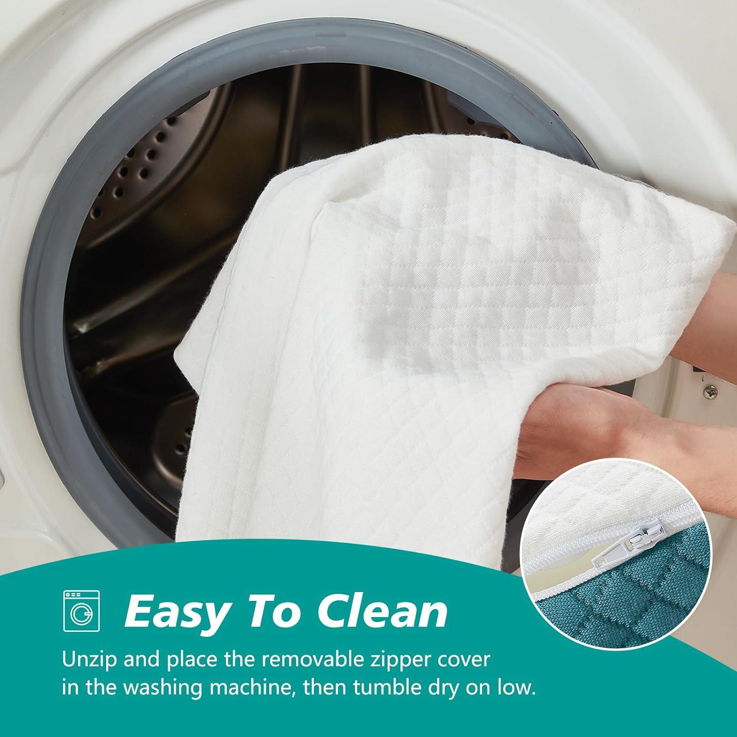 Juego de 4 Almohadas en Cuña Ortopédicas Longering - Alivio Dolor Cuello y Espalda