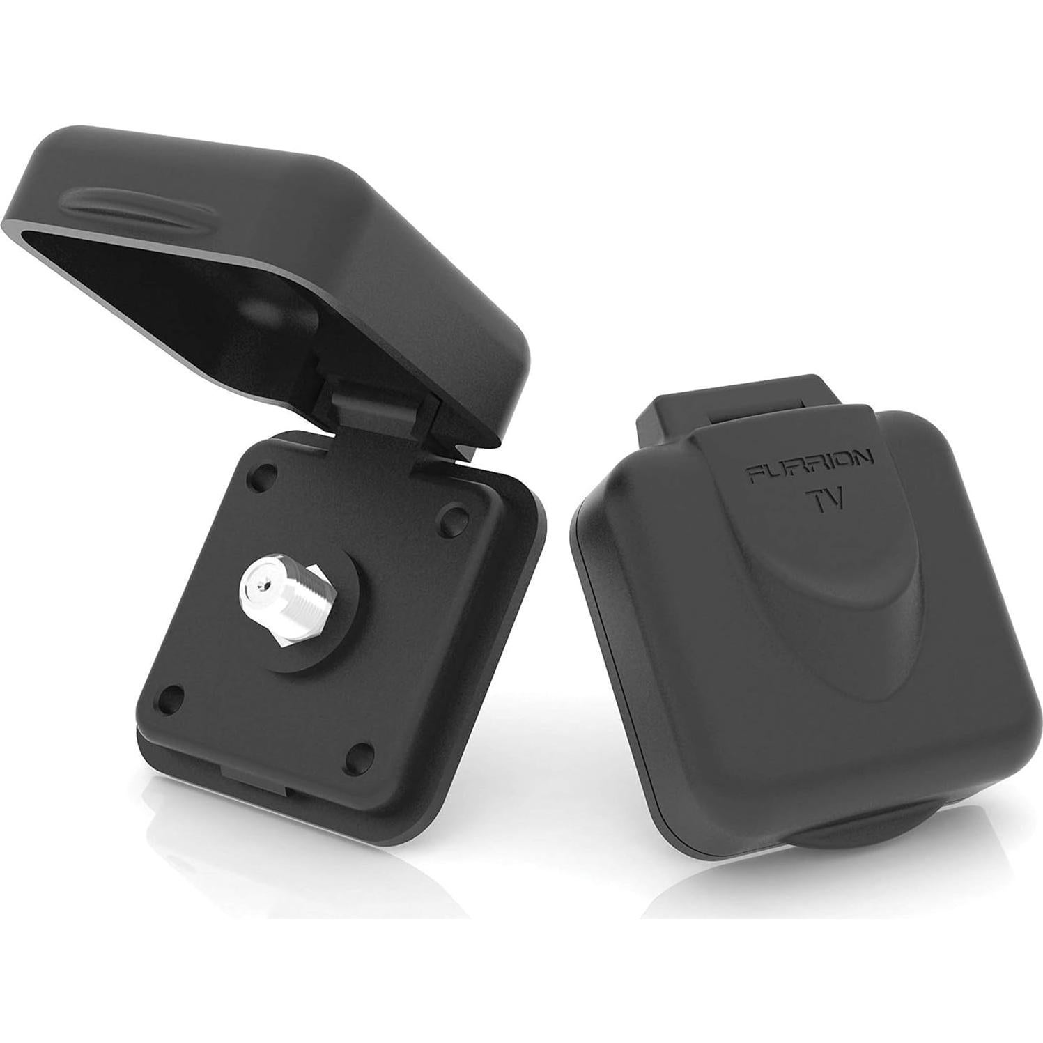 Entrada Furrion Mini TV/SAT Cuadrada Impermeable Negro