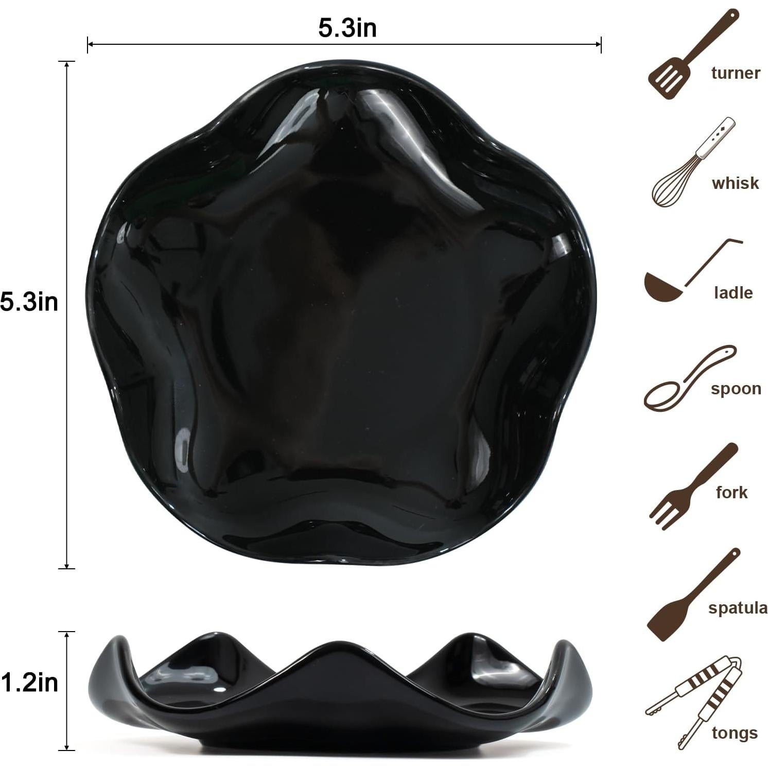 Soporte para Cucharas de Cerámica SVLX 13.5 cm Negro