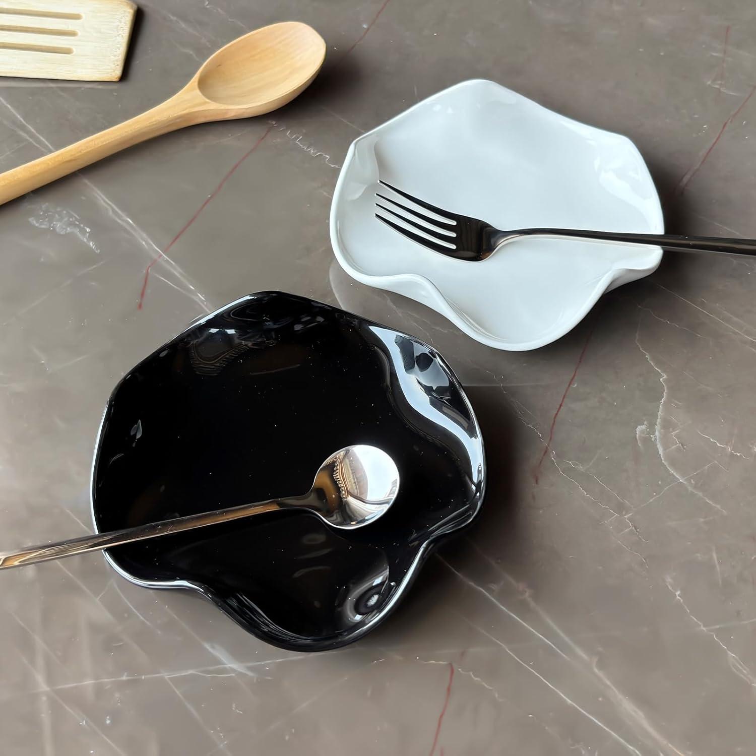 Soporte para Cucharas de Cerámica SVLX 13.5 cm Negro