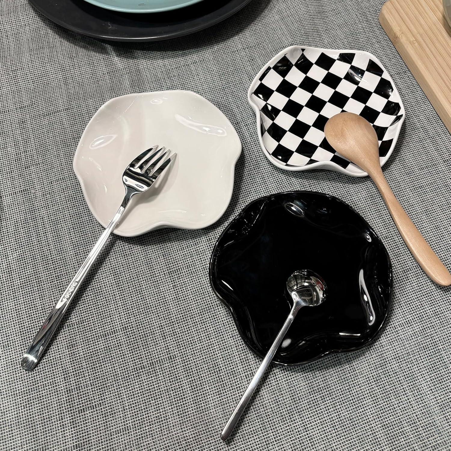 Soporte para Cucharas de Cerámica SVLX 13.5 cm Negro