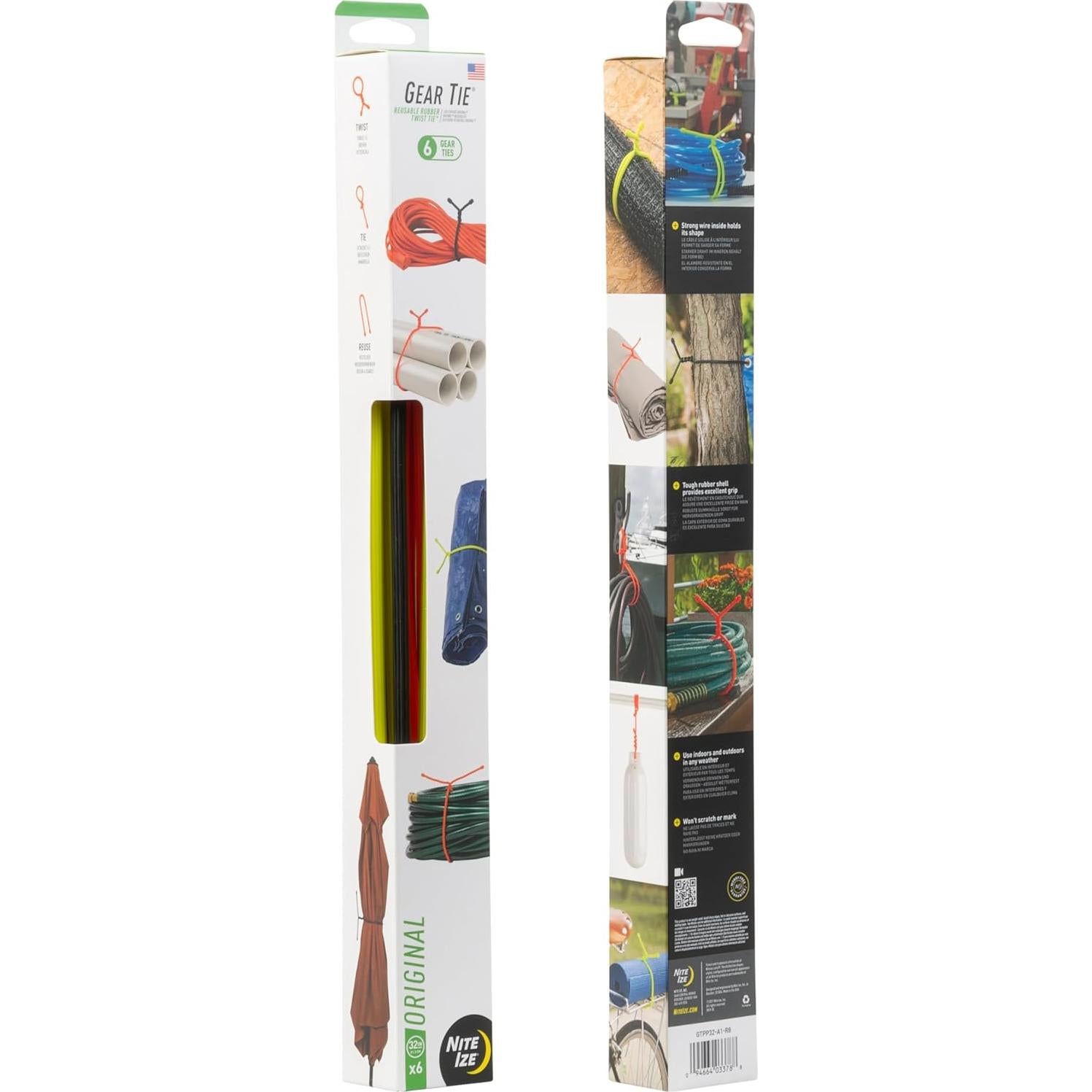 Corbatas de Goma Reutilizables Nite Ize 15.24 cm - Paquete de 12