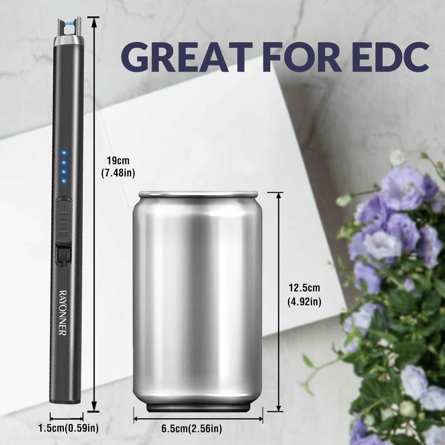 Encendedor Eléctrico RAYONNER Recargable USB a Prueba de Viento