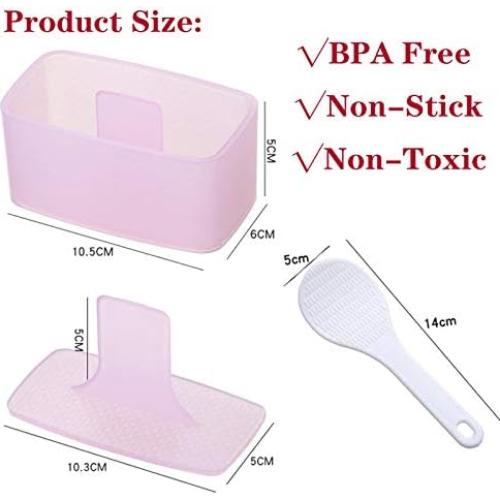 Spam Musubi Mold - 2 Pack Musubi Maker Pres, Luncheon Meat Press, Musubi Maker Mold, Onigiri Mold, Sushi Making Kit with Small Rice Paddle