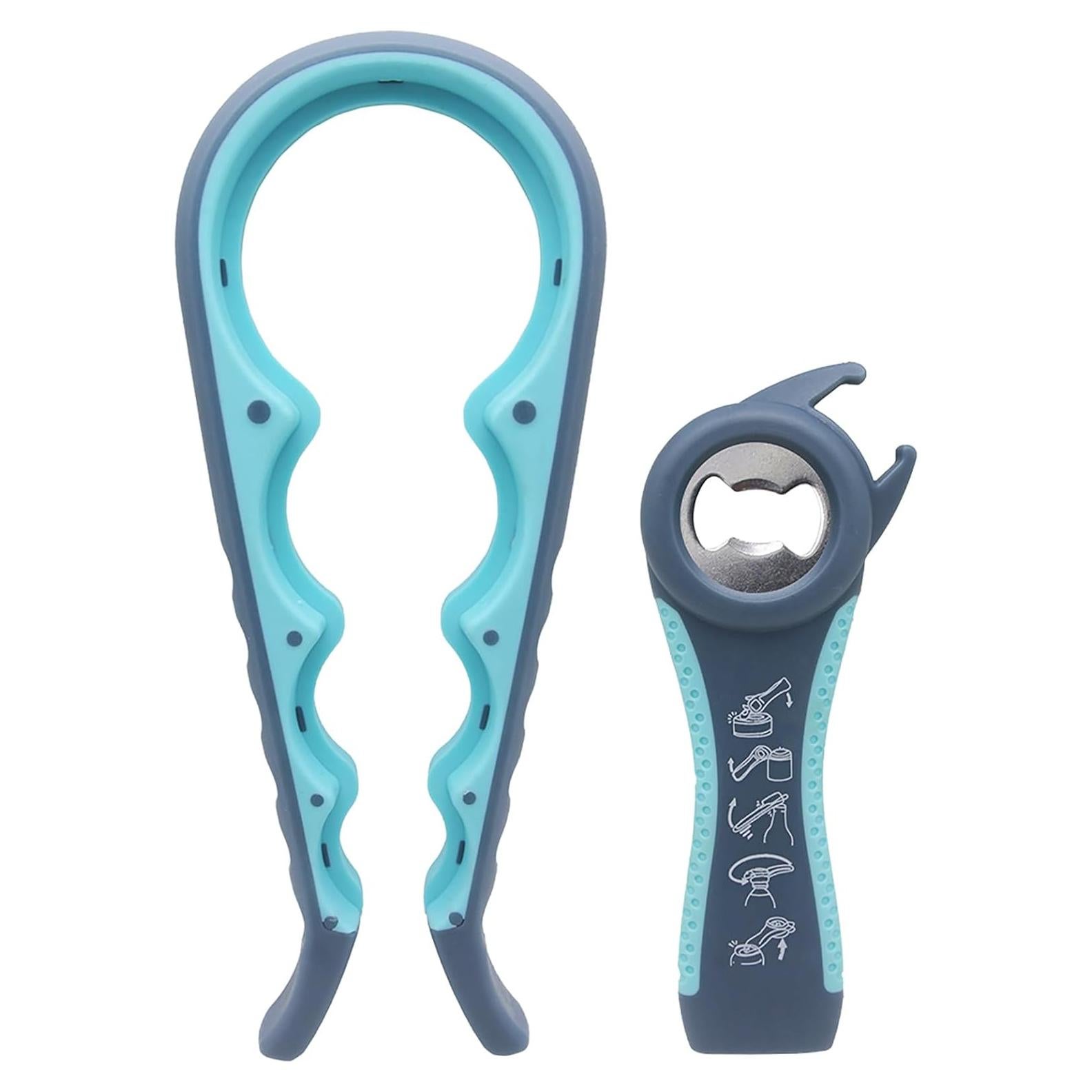 Abrebotellas ergonómico Kunovo 4-en-1 y 5-en-1 para manos débiles