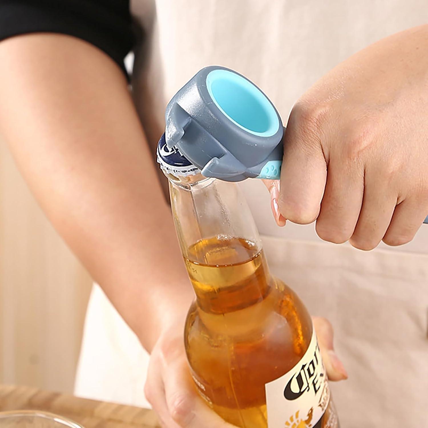 Abrebotellas ergonómico Kunovo 4-en-1 y 5-en-1 para manos débiles