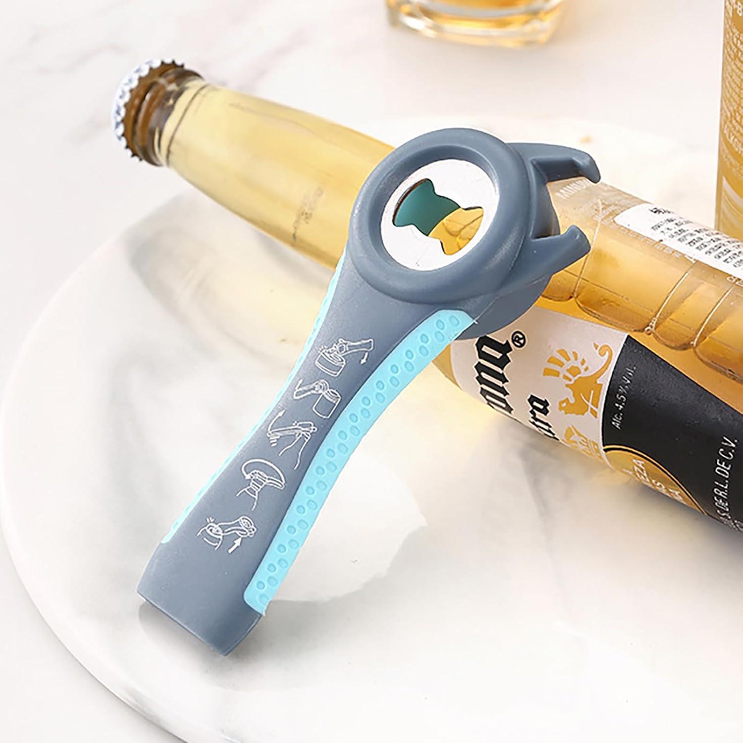 Abrebotellas ergonómico Kunovo 4-en-1 y 5-en-1 para manos débiles