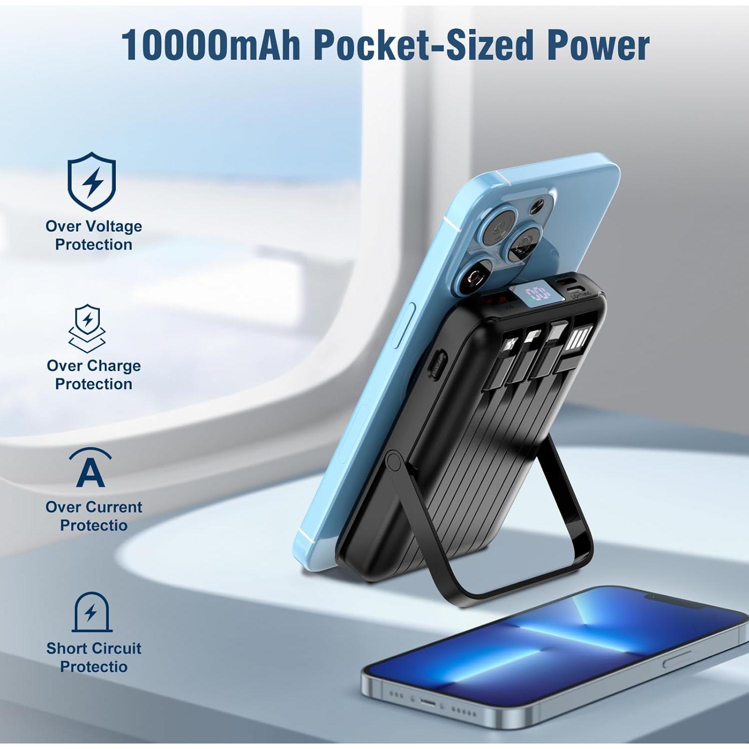 Cargador Portátil Inalámbrico TXQX 10000mAh Carga Rápida 22.5W