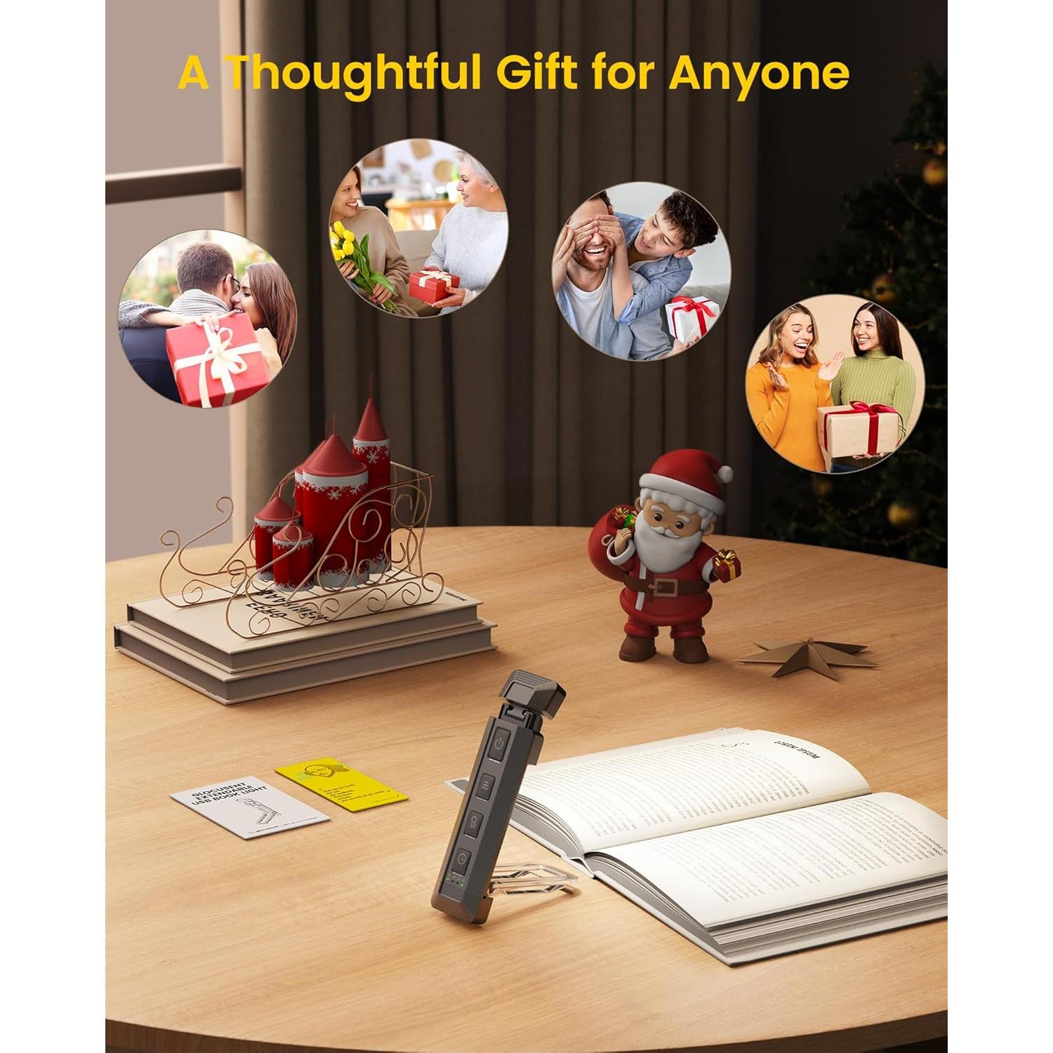 Luz de lectura extensible Glocusent recargable USB 5 brillos