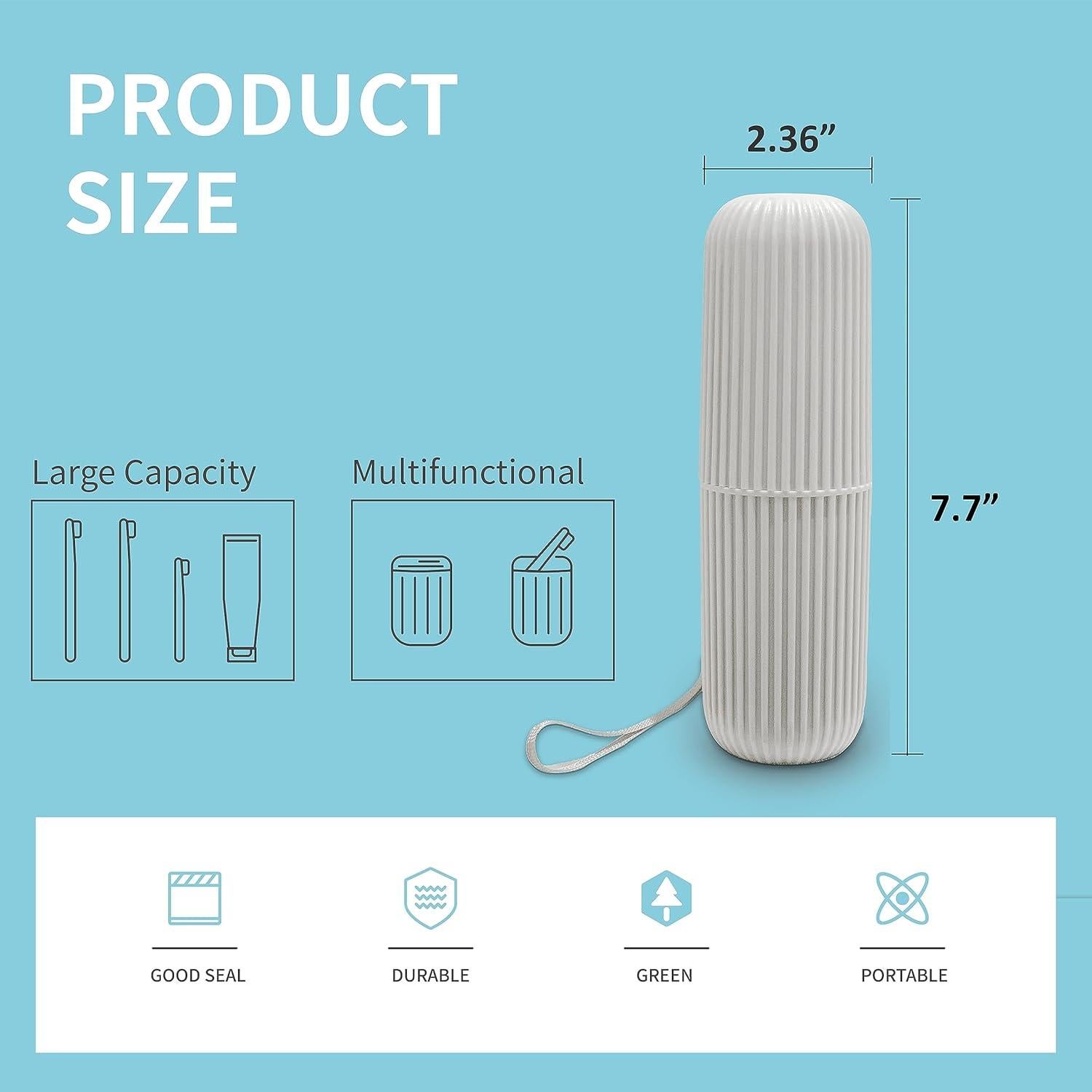 Soporte de Cepillo de Dientes de Viaje Sunenlyst 2 Piezas 20 cm