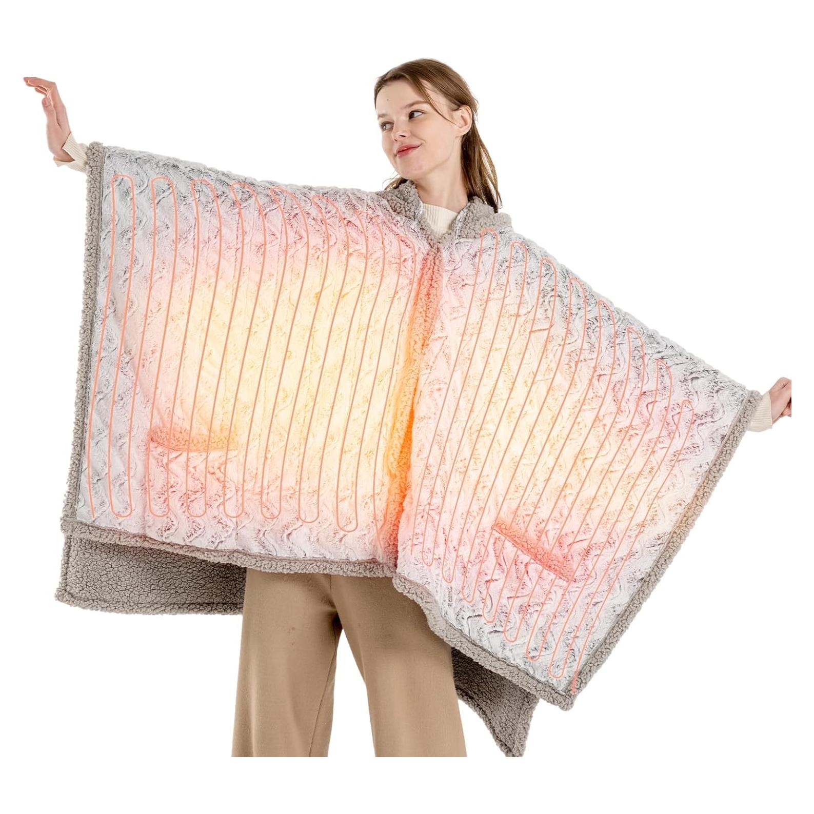 Manta Térmica Eléctrica Bearhug 152x127 cm, 6 Niveles de Calor