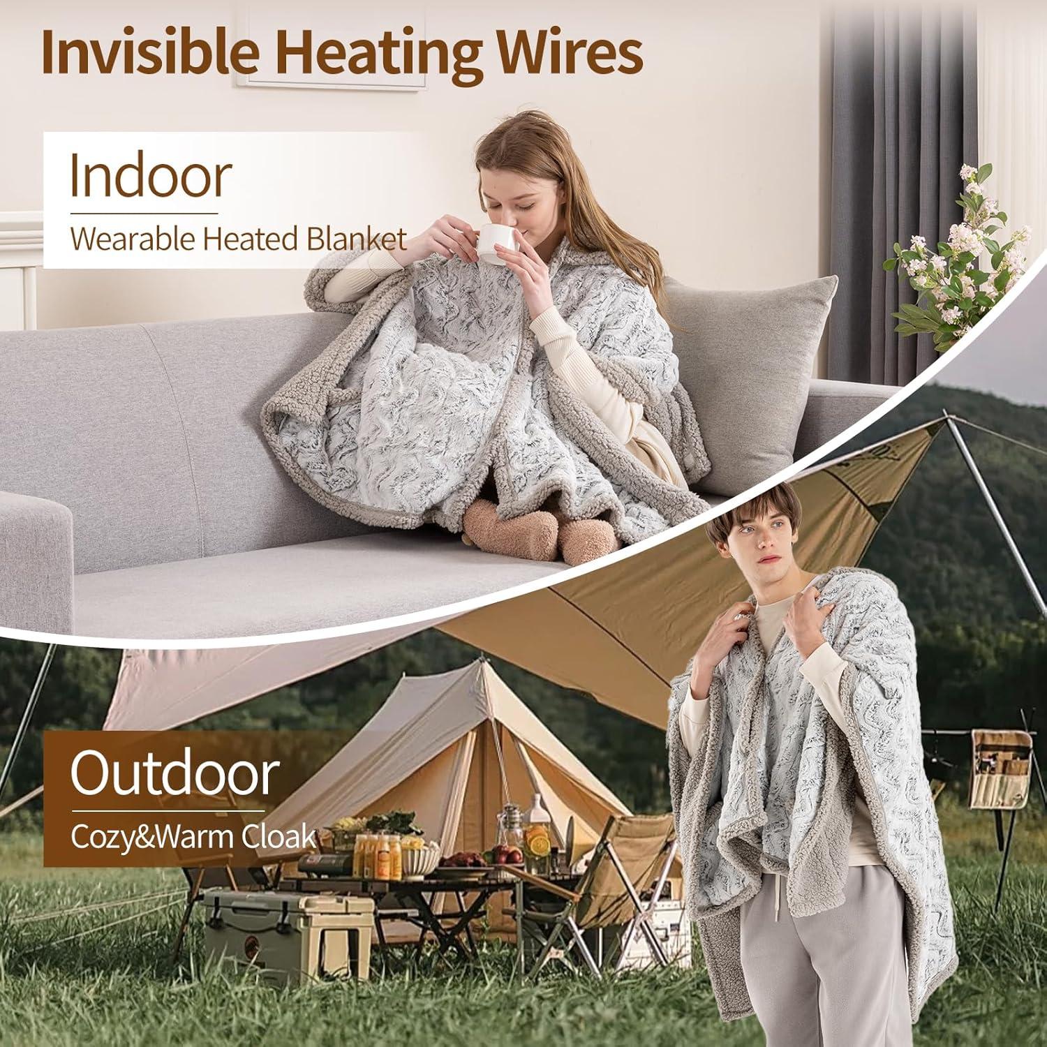 Manta Térmica Eléctrica Bearhug 152x127 cm, 6 Niveles de Calor