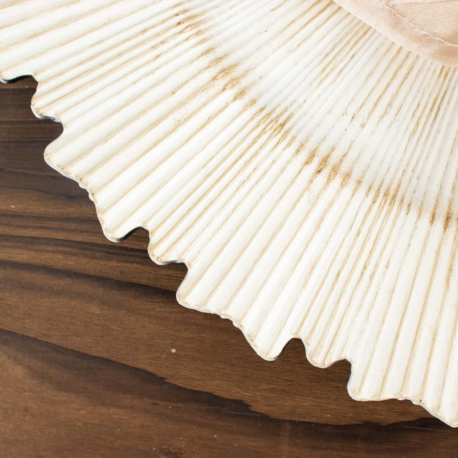 Set de 12 Platos Cargadores TCF Linen 33 cm Acrílico Blanco Antiguo