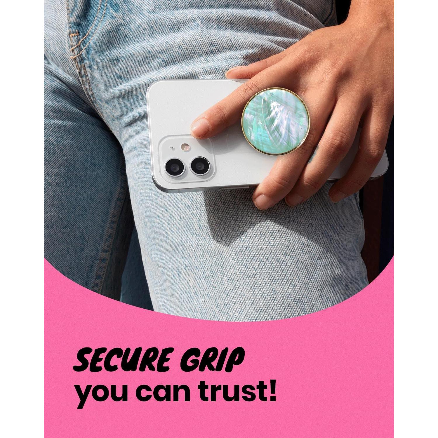 Soporte colapsable para teléfono móvil On The Grip Azul Aqua