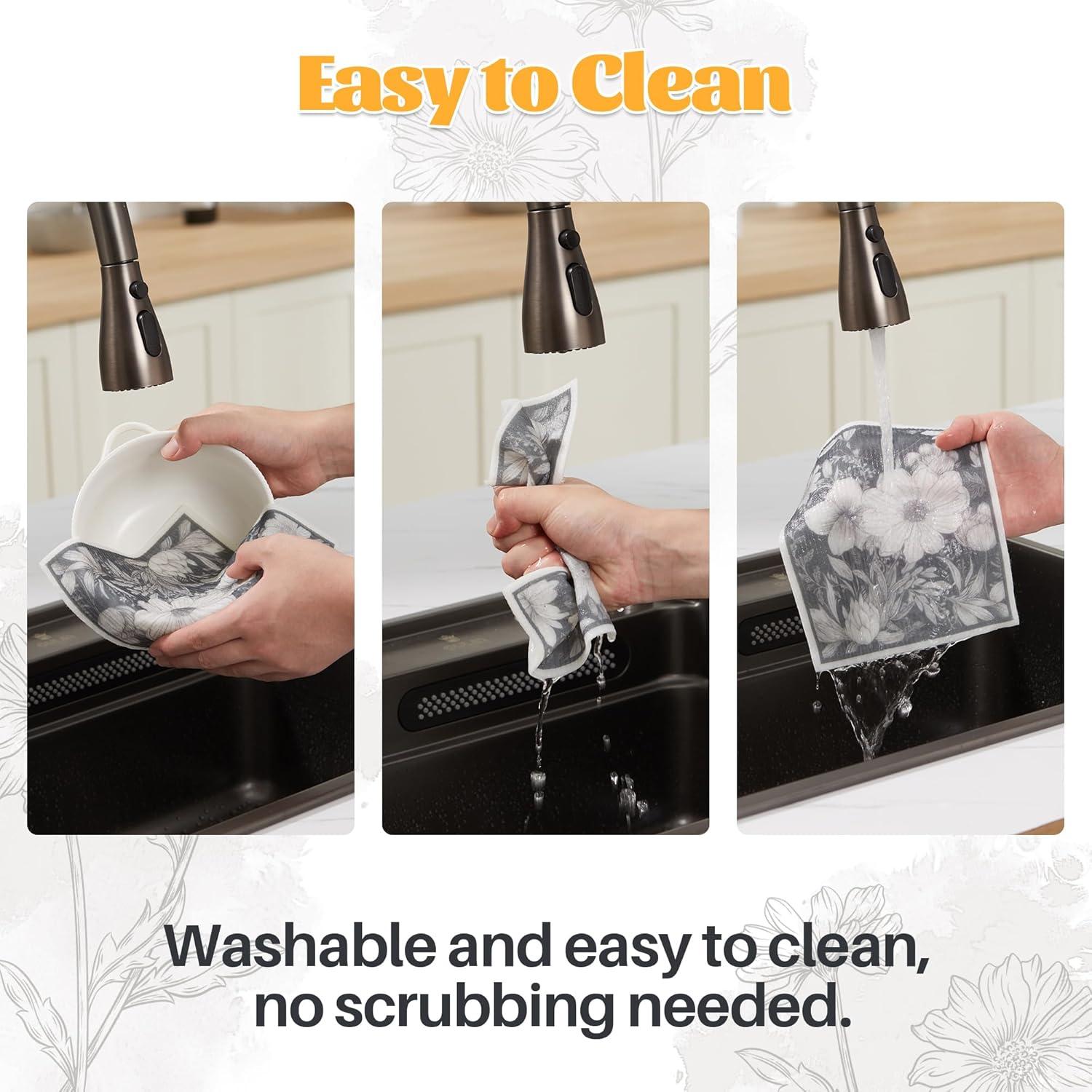 Paños de Limpieza Reutilizables JOYMOOP 12 Piezas 17x20 cm