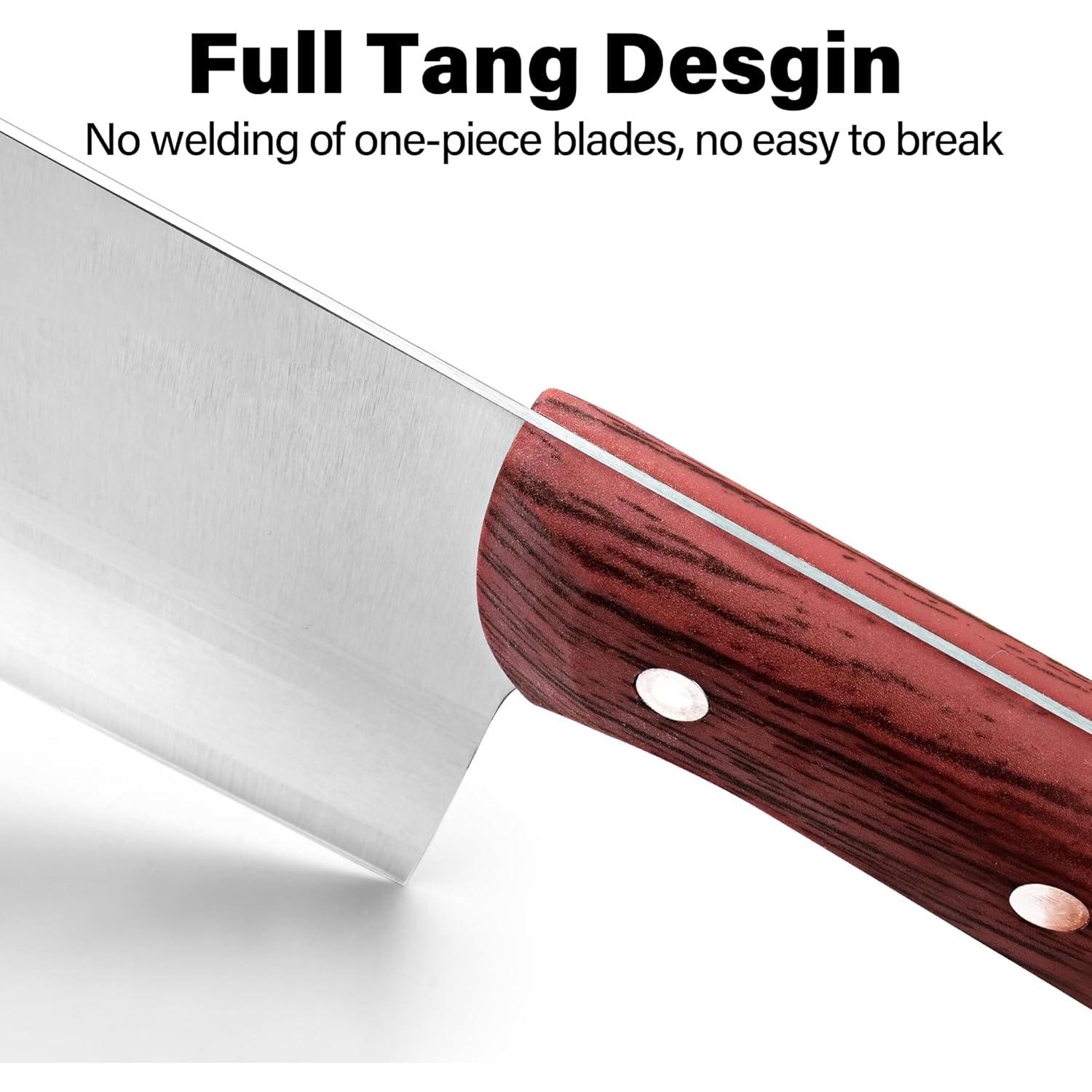 Cuchillo Chino Cleaver TJ POP 19.05 cm Acero Inoxidable Ergonómico