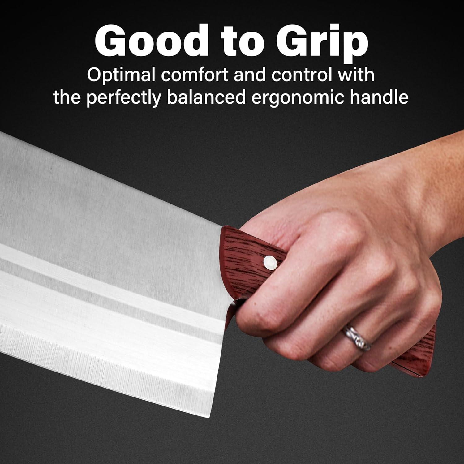 Cuchillo Chino Cleaver TJ POP 19.05 cm Acero Inoxidable Ergonómico